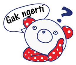 Border cat and Dotted bear Indonesian sticker #1801804