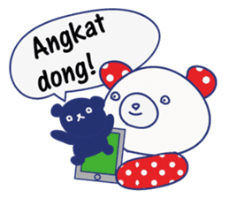 Border cat and Dotted bear Indonesian sticker #1801805