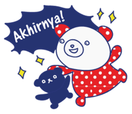 Border cat and Dotted bear Indonesian sticker #1801811