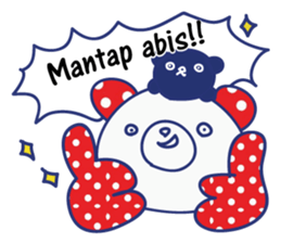 Border cat and Dotted bear Indonesian sticker #1801814