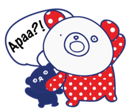 Border cat and Dotted bear Indonesian sticker #1801815