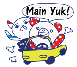 Border cat and Dotted bear Indonesian sticker #1801816