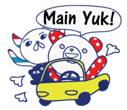 Border cat and Dotted bear Indonesian sticker #1801816