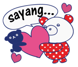 Border cat and Dotted bear Indonesian sticker #1801818