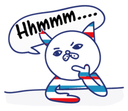 Border cat and Dotted bear Indonesian sticker #1801819