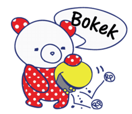 Border cat and Dotted bear Indonesian sticker #1801821