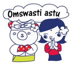 Border cat and Dotted bear Indonesian sticker #1801822