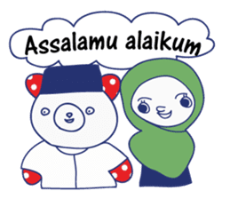 Border cat and Dotted bear Indonesian sticker #1801823