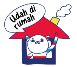 Border cat and Dotted bear Indonesian sticker #1801826
