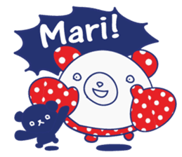 Border cat and Dotted bear Indonesian sticker #1801827