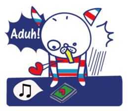 Border cat and Dotted bear Indonesian sticker #1801829