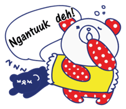 Border cat and Dotted bear Indonesian sticker #1801830