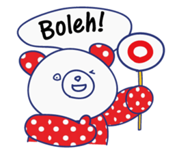 Border cat and Dotted bear Indonesian sticker #1801831