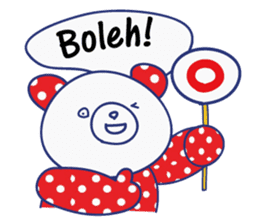 Border cat and Dotted bear Indonesian sticker #1801831