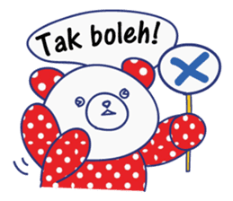 Border cat and Dotted bear Indonesian sticker #1801832