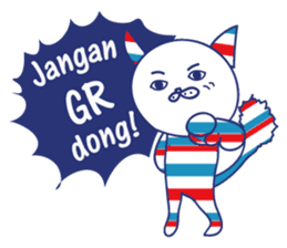 Border cat and Dotted bear Indonesian sticker #1801836