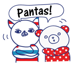 Border cat and Dotted bear Indonesian sticker #1801839