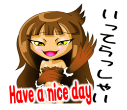 Anthropomorphic cute hawk stickers sticker #1802435