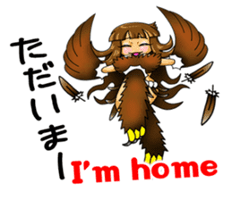 Anthropomorphic cute hawk stickers sticker #1802438