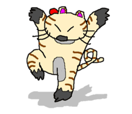 Cat with nine lives sticker #1802603