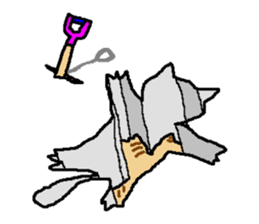 Cat with nine lives sticker #1802605