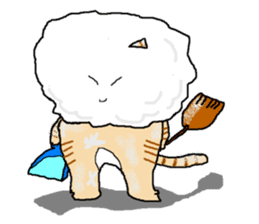 Cat with nine lives sticker #1802606