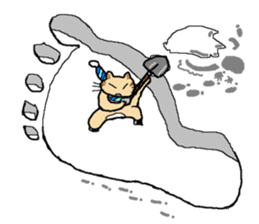 Cat with nine lives sticker #1802607