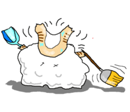 Cat with nine lives sticker #1802608