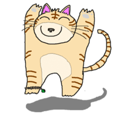 Cat with nine lives sticker #1802610