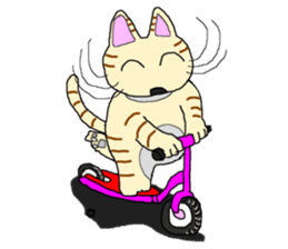 Cat with nine lives sticker #1802615