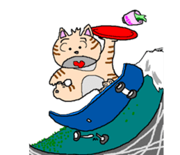 Cat with nine lives sticker #1802616