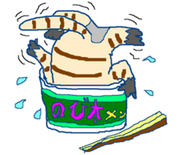 Cat with nine lives sticker #1802618