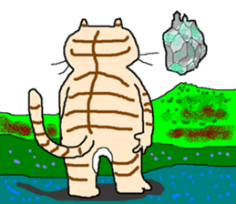 Cat with nine lives sticker #1802621