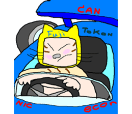 Cat with nine lives sticker #1802622