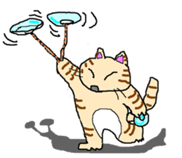 Cat with nine lives sticker #1802624