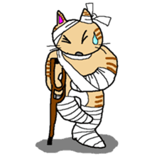 Cat with nine lives sticker #1802626