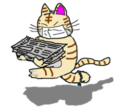 Cat with nine lives sticker #1802629