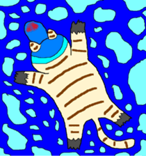 Cat with nine lives sticker #1802630