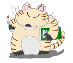 Cat with nine lives sticker #1802631