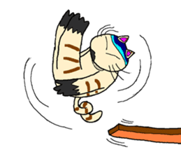 Cat with nine lives sticker #1802632