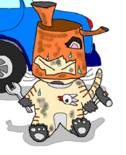 Cat with nine lives sticker #1802633