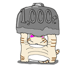 Cat with nine lives sticker #1802636