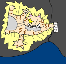 Cat with nine lives sticker #1802637