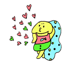 Life of a strange dog fluffy sticker #1803350