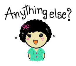 Cute vintage women sticker #1803521