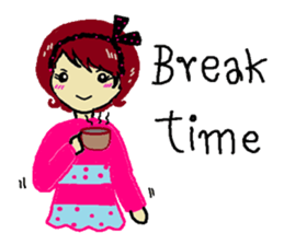 Cute vintage women sticker #1803526