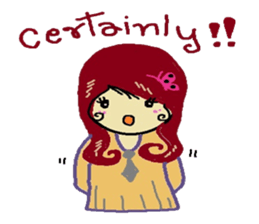 Cute vintage women sticker #1803529