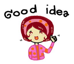 Cute vintage women sticker #1803537