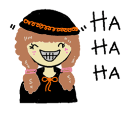 Cute vintage women sticker #1803539