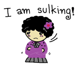 Cute vintage women sticker #1803545